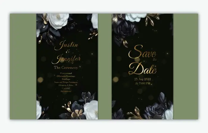 Captivating 3D Wedding Invitation Digital E-Card Design Instagram Story